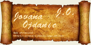 Jovana Ojdanić vizit kartica